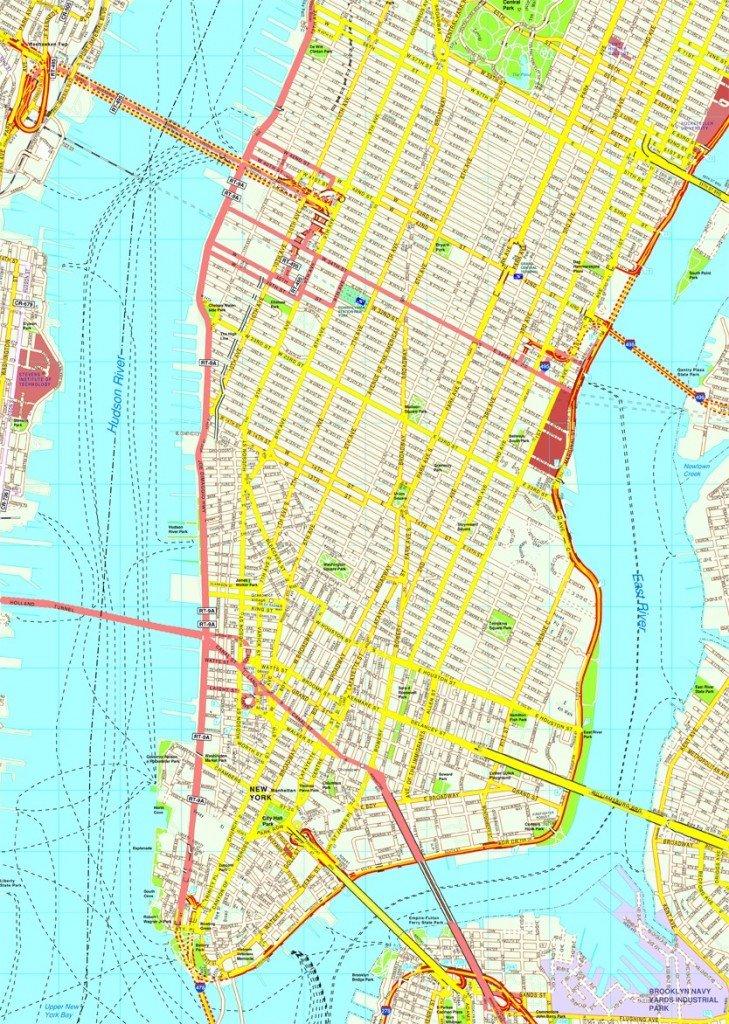 New York Manhattan map. Eps Illustrator Vector City Maps USA America ...