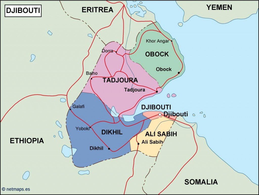 Djibouti Political Map Vector Eps Maps Eps Illustrator Map Vector Maps