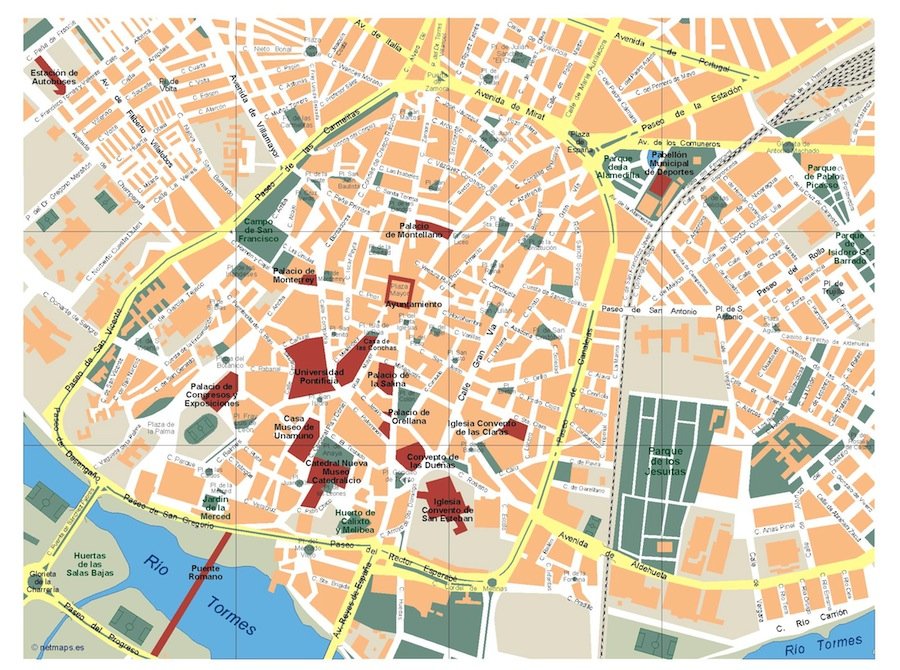 Salamanca Vector map. Eps Illustrator Map | Vector maps