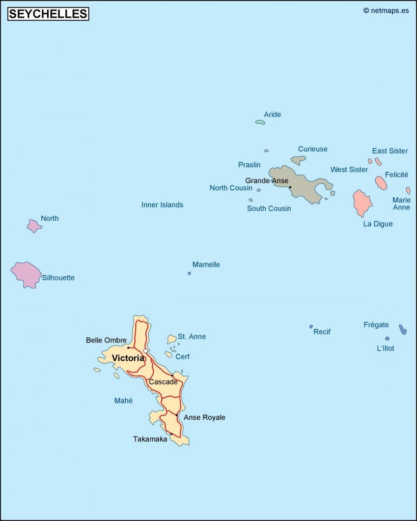 seychelles political map. Vector Eps maps. Eps Illustrator Map | Vector ...