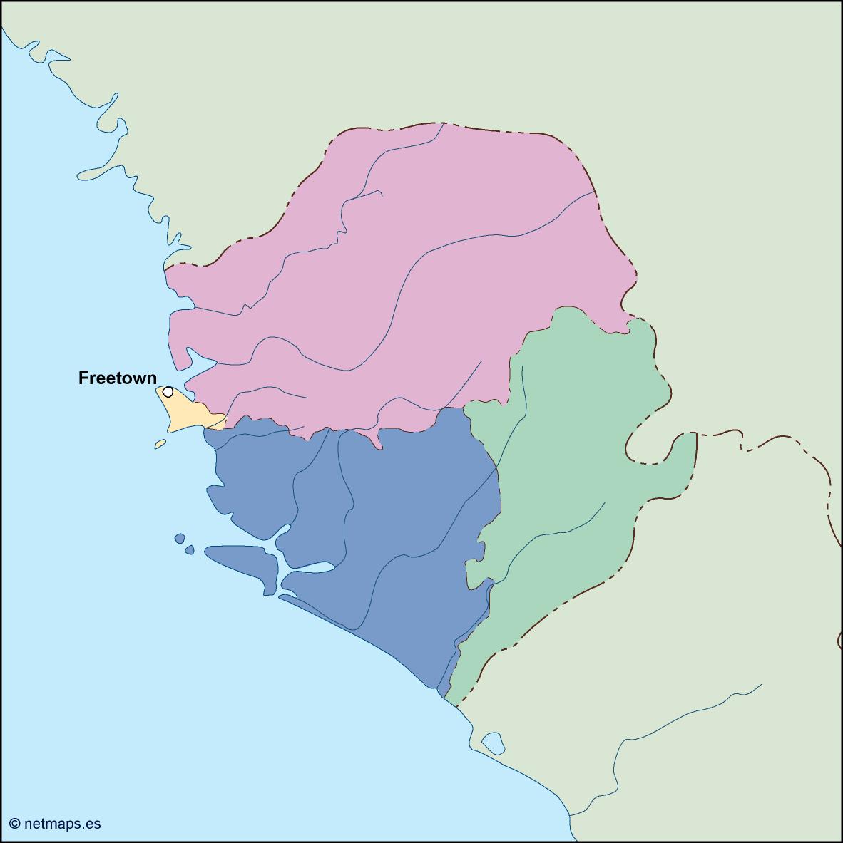 sierra leone vector map