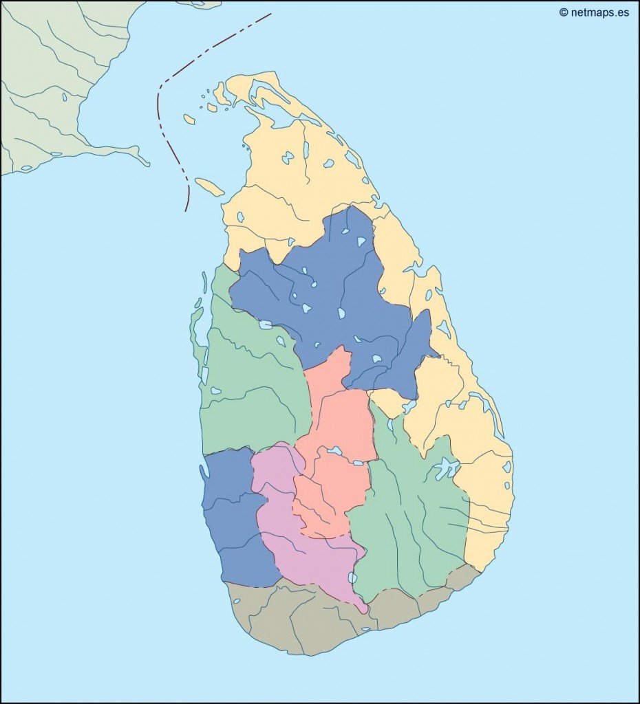 srilanka blind map. Eps Illustrator Map | Vector maps