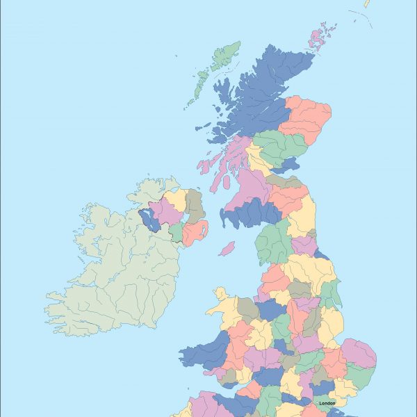 united kingdom vector map