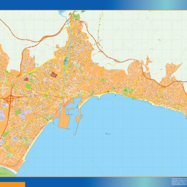 mapa vectorial malaga. Eps Illustrator Map | Vector maps