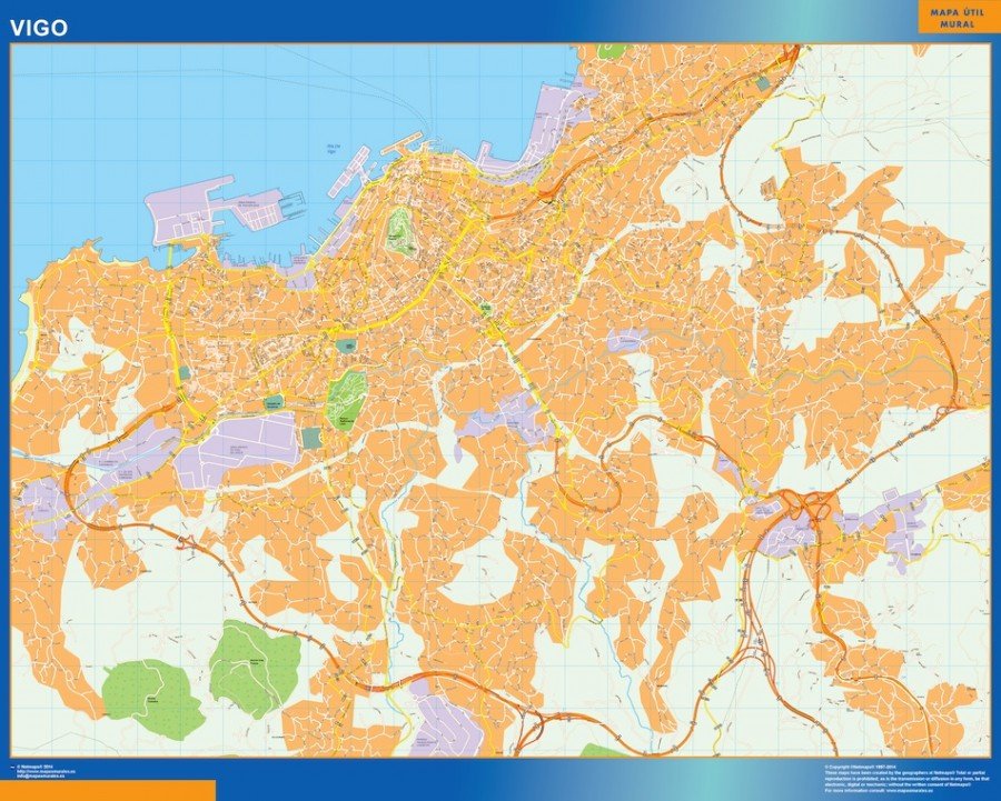 mapa vectorial vigo. Eps Illustrator Map | Vector maps