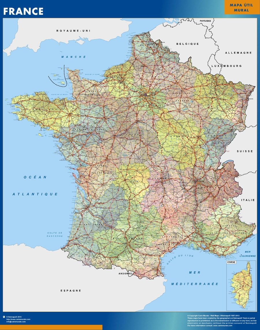 agnetic map france | Digital maps