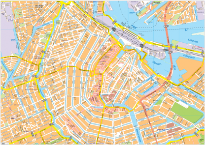 Amsterdam Vector EPS Map