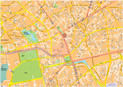 Bucarest Vector EPS Map